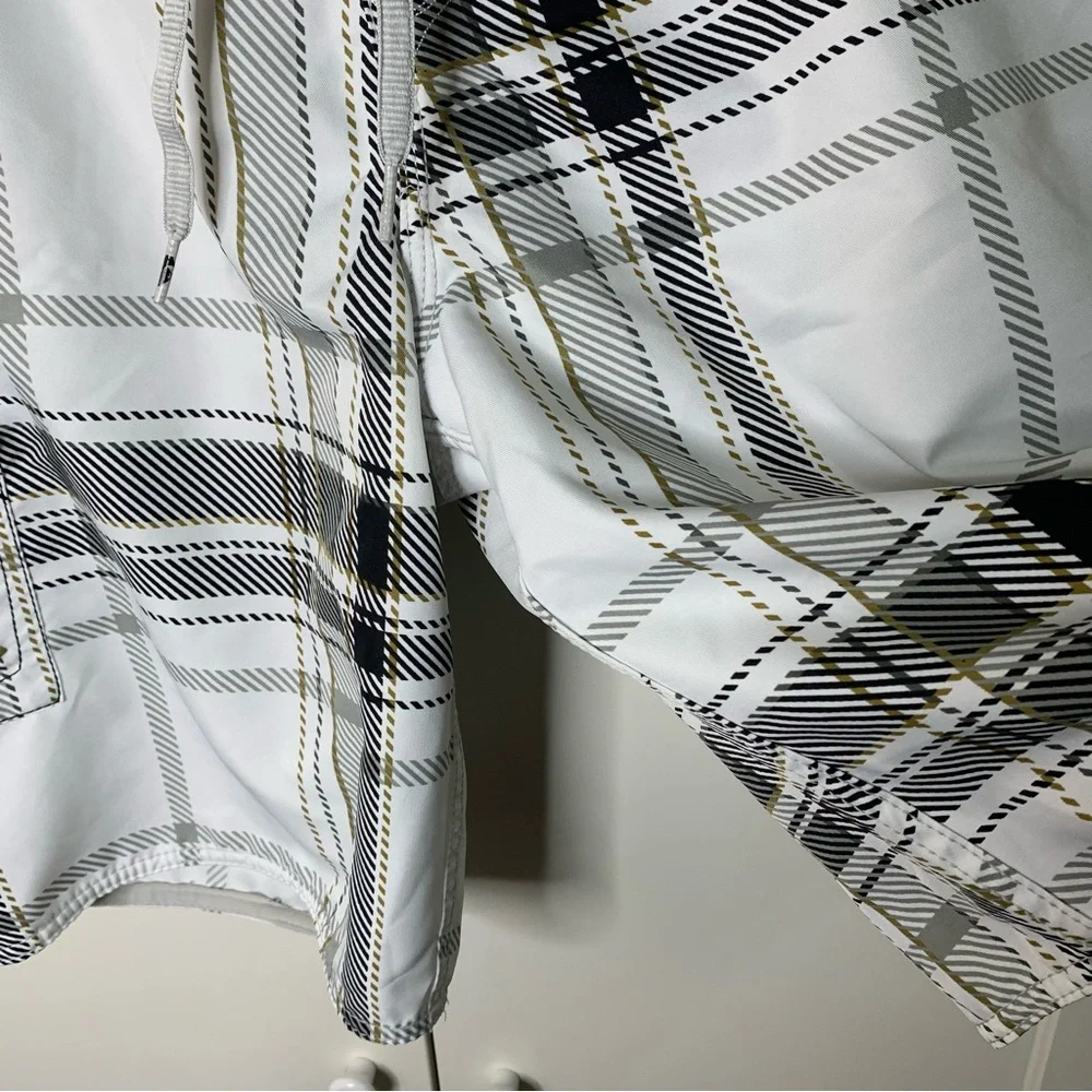 Quiksilver Plaid Embroidered Board Shorts